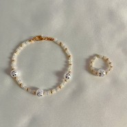 [집콕 취미]비즈공예 비즈 반지 비즈 팔찌 만들기 스마일 진주알 디자인