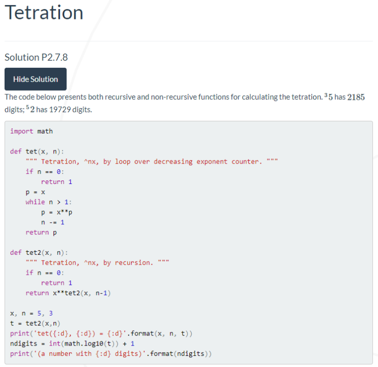 [Python] 파이썬 테트레이션(Tetration) 구현 : 네이버 블로그