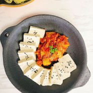 두부김치-신김치 맛있게 뽀까뽀까~ 두부랑 함께 환상조합! 두부김치...^^