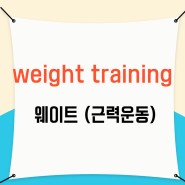 근력운동 영어로 표현하는 방법 (work out, weight training)