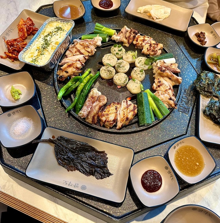 [광주 상무지구 맛집] 팔각도 광주 상무점 가서 숯불 닭갈비에 트러블 오일 관자까지 먹으실?? : 네이버 블로그