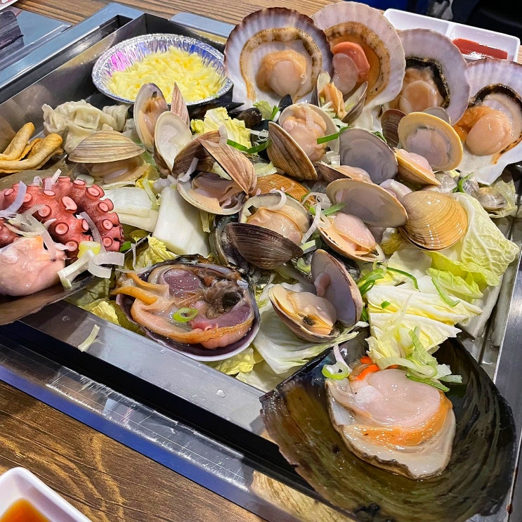 일산 백석동 조개찜 바다수퍼 해물천하 조개구이 후기_전메뉴 : 네이버 블로그
