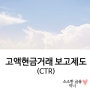 고액현금거래 보고 제도 (CTR) * 소금 미니