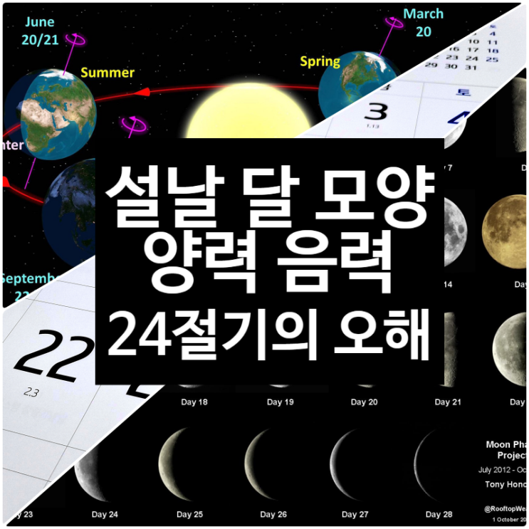설날 달의 모양, 양력 음력 24절기의 오해 : 네이버 블로그