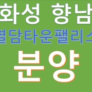 경기도 화성시 향남읍 장짐리 별담 타운 팰리스 분양 소식