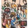 ('아이패드 프로 4세대 12.9' 로 그림그리기) 일본에서 주문받아 제작한 소주 땡기는 일러스트