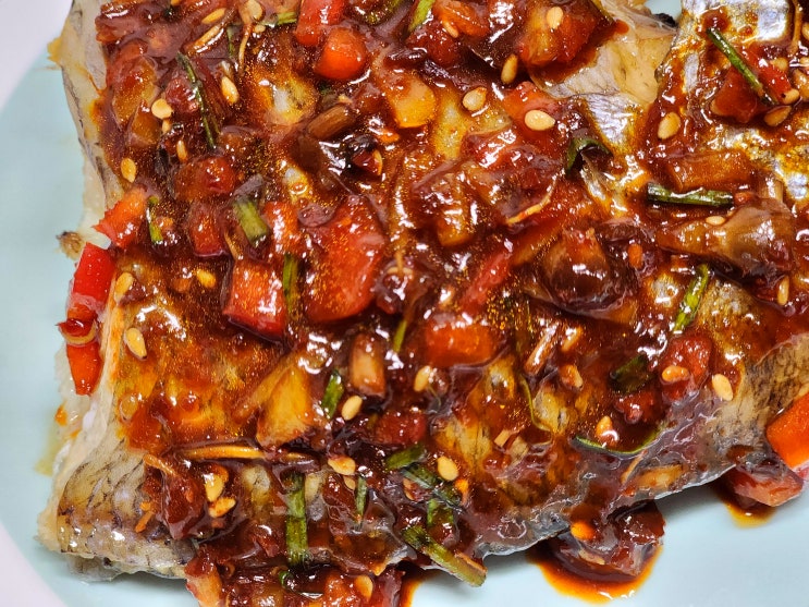 반건조생선 민어찜 만들기 생선찜양념 얹어 먹으니 굿 : 네이버 블로그