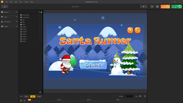 빌드박스 클래식(BuildBox Classic)으로 산타러너(Santa Runner) 게임을 제작중에 있습니다. : 네이버 블로그