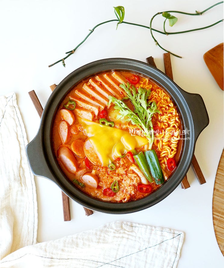 부대찌개 황금레시피 백종원 부대찌개 양념장 만드는법 햄찌개 재료 : 네이버 블로그