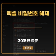 엑셀 비밀번호 해제, 30초 만에 해결