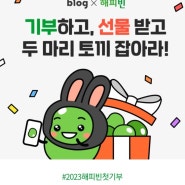 [일상/생각] blog X 해피빈 2023년 새해 첫 기부