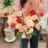 아네모네 축하 꽃바구니 :) 반포 논현역 꽃집 꽃지은