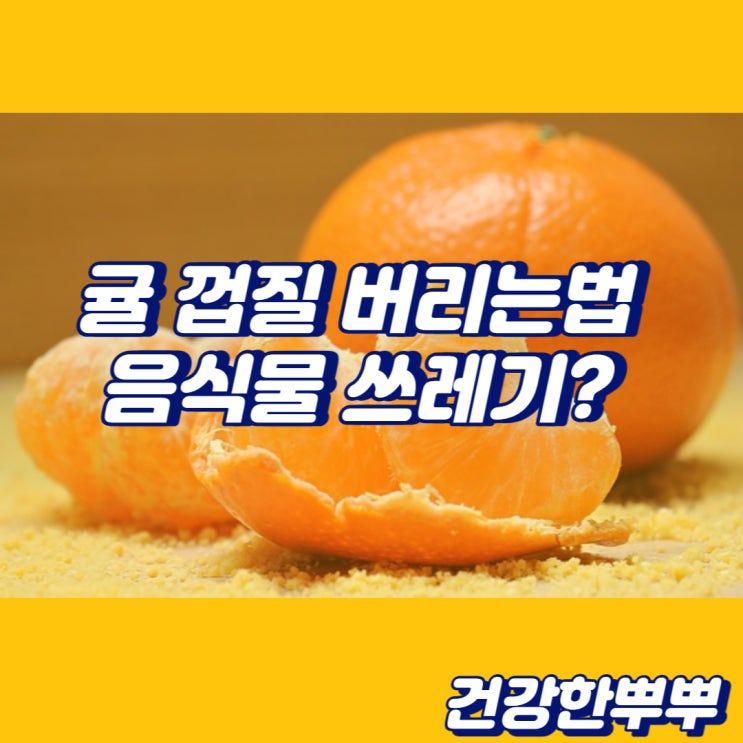 귤껍질 음식물 쓰레기 귤껍질 일반쓰레기 버리는법 : 네이버 블로그