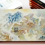 [판타지 지도 그리기] 더웬트 드로잉 색연필과 크로마플로우