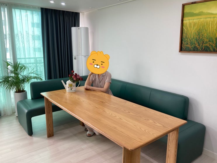 거실의자 대신 홈오피스용 포레스트 그린 다이닝 쇼파 : 네이버 블로그