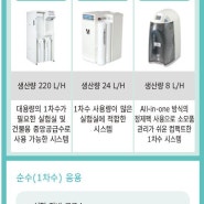 1차수 DI Water, 머크 밀리포아 순수제조장치 (Pure Water Manufacturing Equipment)