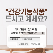 당신이 먹는 영양제, 건강기능식품 맞나요? (일반식품과의 차이)