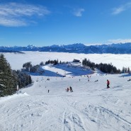 오스트리아의 호수마을 첼암제에서 스키 타보기
