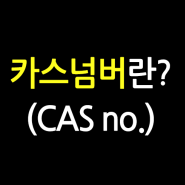 CAS NO(CAS Number, 등록번호, 카스 넘버 번호)란?
