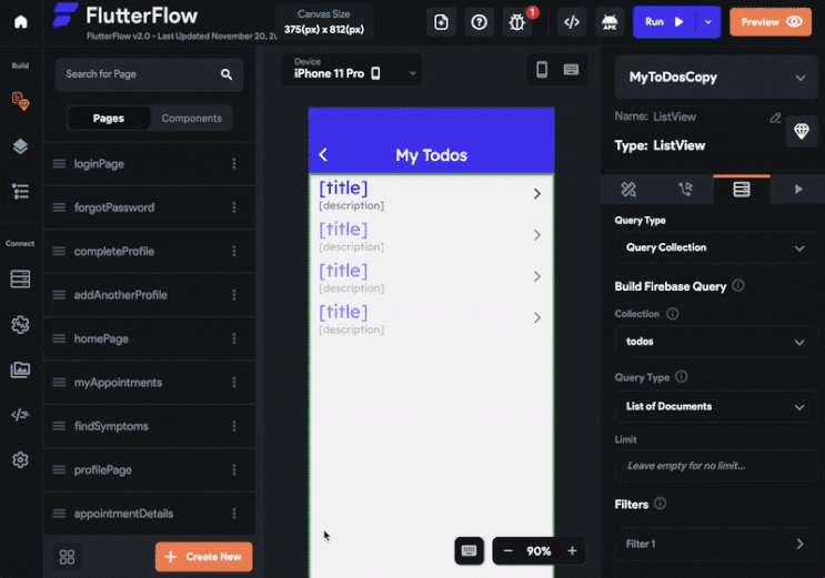 [ 코드없이 개발하기 FlutterFlow ] 170#.데이터&백엔드 기능 (Firestore DB - Retrieving ...