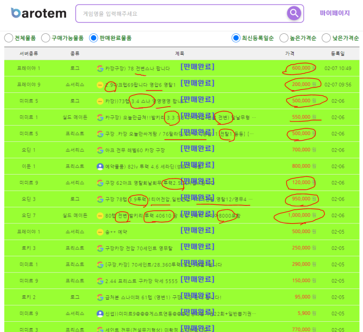게임부업 오딘 계정 거래(시세 파악, 캐릭터 상품화) : 네이버 블로그