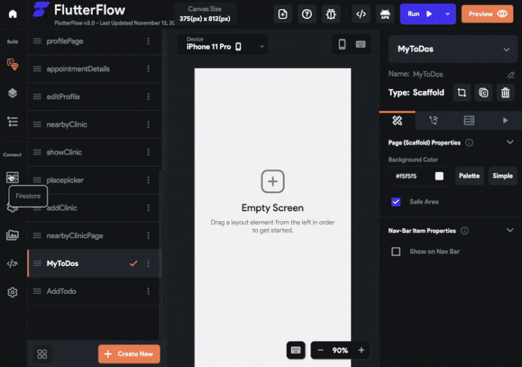 [ 코드없이 개발하기 FlutterFlow ] 171#.데이터&백엔드 기능 (Firestore DB - Adding Data ...