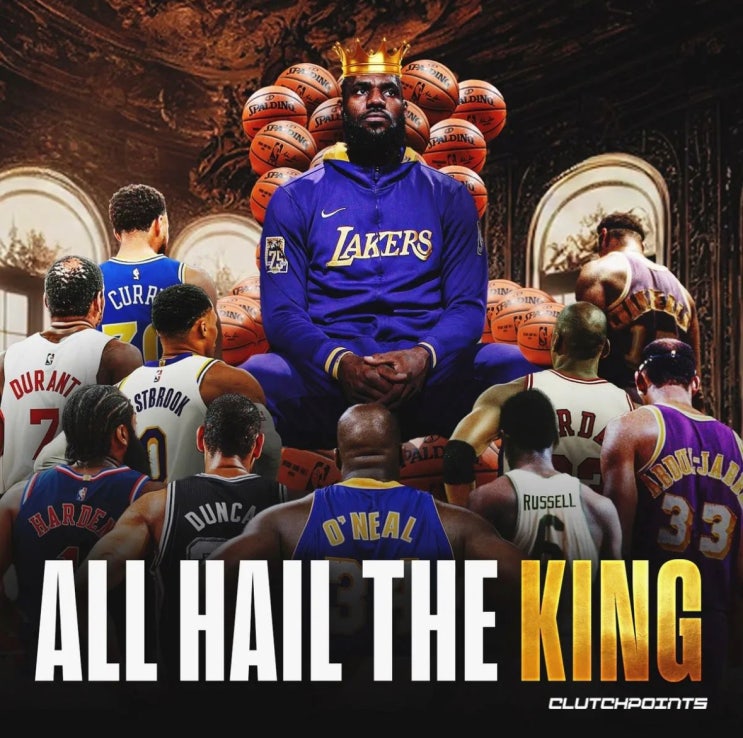르브론 제임스 NBA 통산 득점 1위 축하 배너(제작: 클러치포인츠) : 네이버 블로그