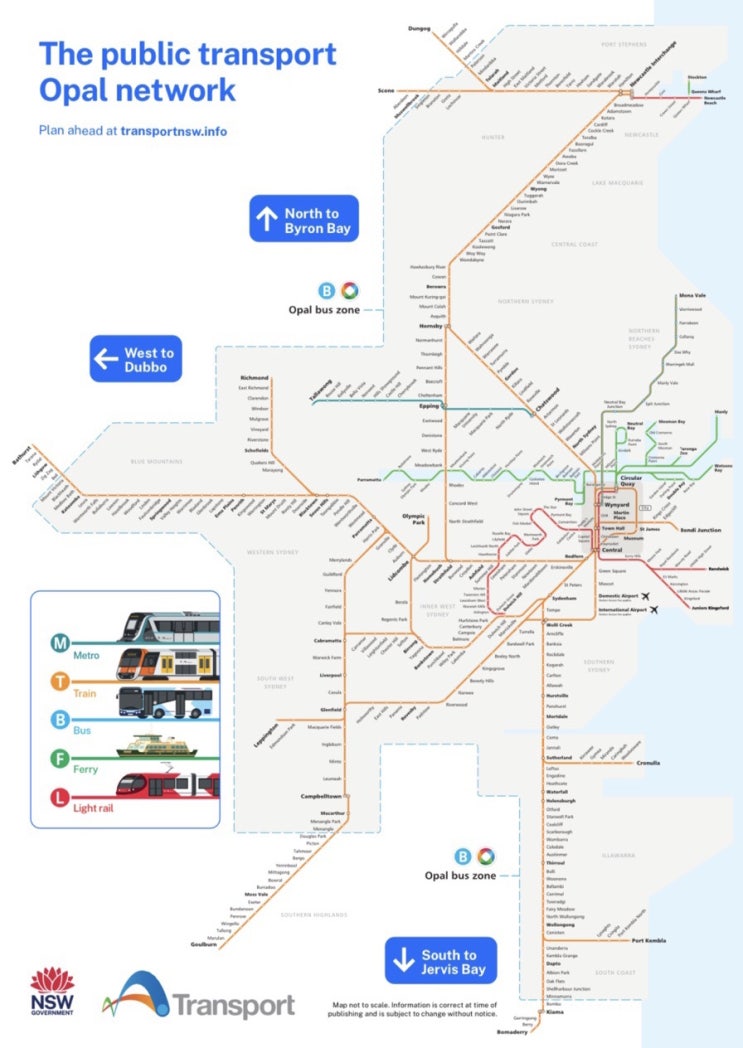 [호주여행] 시드니 대중교통 이용 - 오팔 카드(Opal card) 2 (참고사항, 안내) : 네이버 블로그