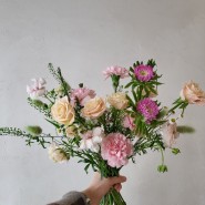 안단테 꽃 예술 직업학교 밀드플레 꽃다발 국비수업