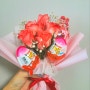 어린이집 졸업식꽃다발 반셀프로 만들어봤어요. 티니핑꽃다발, 킨더조이꽃다발 취향대로 만들기.