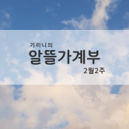 [가계부]서울자취/20대/여자/직장인 #23.2.13~19
