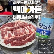 [제주말고기맛집#백마가든] 말고기 입문? 여기서부터 시작해 !"백마가든" 내돈내산 솔직후기!