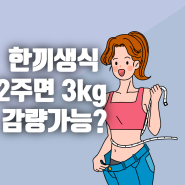 한끼생식 2주면 3kg감량 가능하더라구요!