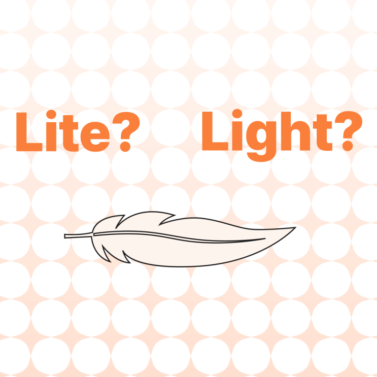 Lite vs. Light 영단어 차이 알아보기 - 헷갈리는 영어 표현 #1 : 네이버 블로그