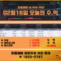 02월 16일 알파프로 매매일지 +10.92%