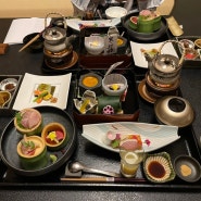 홋카이도 여행 | 오타루 고라쿠엔 료칸 가이세키 저녁식사 + 조식