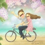 [샐비어 그림/ 가족 그림] 인생의 자전거길