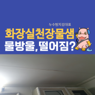 창원 화장실 천장 물방울 누수 원인 해결