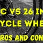 여행용 자전거의 휠셋 26인치 vs 700C