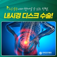 고양신경외과 내시경 디스크 수술 흉터가 남지 않고 회복 속도가 빠릅니다