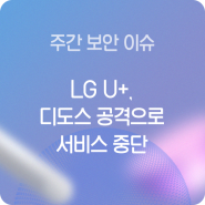[주간 보안 이슈] LG U+, 디도스 공격으로 서비스 중단