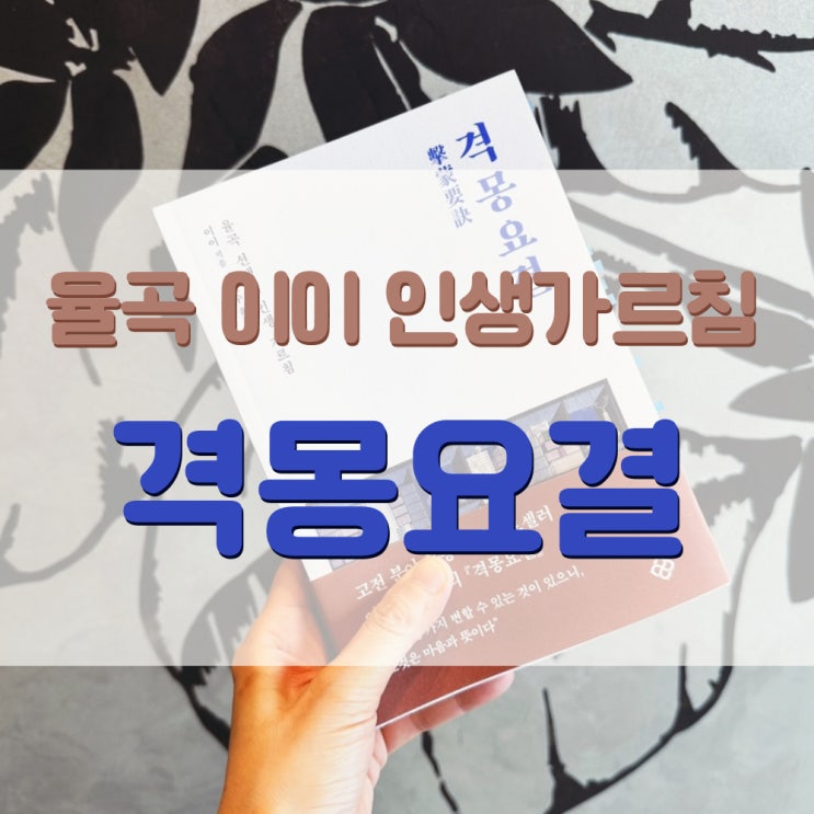 서울대 추천도서 4 격몽요결 | 청소년부터 성인까지 읽을 수 있는 조선시대 청소년 인문학 율곡 이이 독서 명언 : 네이버 블로그