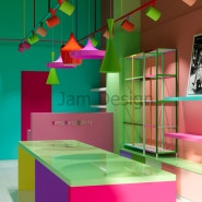 상상 갤러리 샵 디자인 - 아트팝 컬러의 연출로 색감의 풍부함과 색의 조화 연출로 아트 팝 갤러리 연출