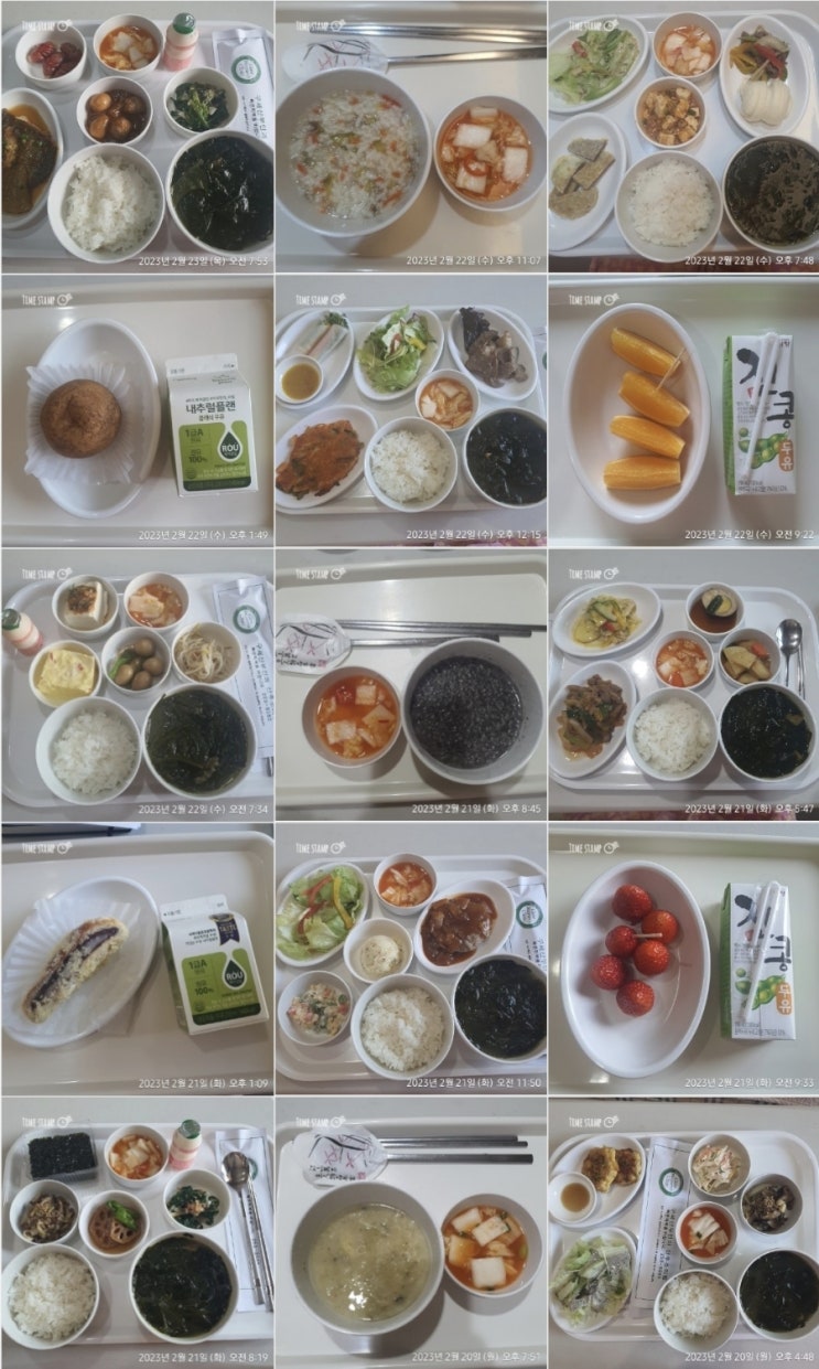 산후식단,한식코스,쟁반식단,다수사진콜라주