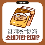 봉지라면 유통기한 1년 지남 먹어도 되나? 소비기한은 언제까지?