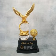 [더좋은상패] 금색 독수리와 블랙 크리스탈로 제작한 홀인원패
