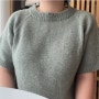 🧶쁘띠니트 노프릴스웨터 반팔 뜨개기록/라라뜨개 밍크혼방 바질