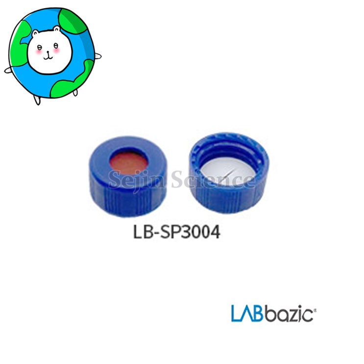 SLT-9-SP3009-2A 바이알 캡 & 셉타 Blue PP cap, White PTFE/Red silicone, pre ...