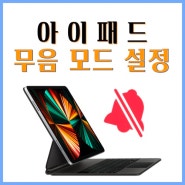 iPad 아이패드 전화벨 키보드 스크린샷 무음 모드 설정 방법