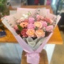 한남 꽃집 저스트 가든의 핑크 피치톤 풍성 꽃다발